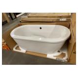 66' x 32' White Freestanding Soaking Tub