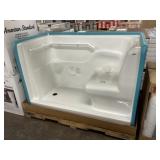 30' x 60' LH White Acrylic Walk In Shower