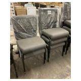 Gray Cushioned Stackable x 5