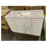 49' White Single Sink Vanity