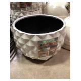 12' Decorative Planter in White x3