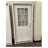 36' x 80' LH Fiberglass 1/2-View 9Lite Ext. Door