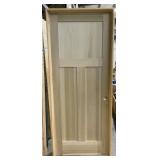 36' x 80' LH Poplar 3-Panel Interior Door