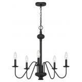 Ashley 5-Bulb Chandelier in Grey Ash