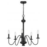 Ashley 5-Bulb Chandelier in Grey Ash