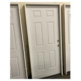 36' x 80' LH Steel 6-Panel Exterior Door