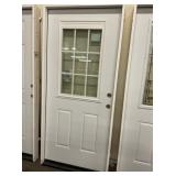 36' x 80' LH Steel 1/2-View 9Lite Ext. Door