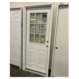32' x 80' LH Fiberglass 1/2-View 9Lite Ext. Door