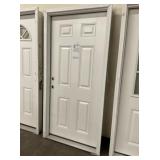 36' x 80' RH Fiberglass 6-Panel Ext. Door
