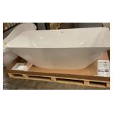 Acquabella 67' x 31' White Freestanding Bathtub