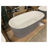 Acquabella 65' x 29' Gray Freestanding Bathtub