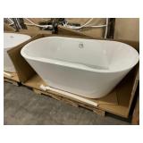 66.9' White Acrylic Free Standing Soaking Bathtub