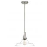Quoizelï¿½ 1-Bulb Pendant Light in Nickel