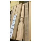 42' x 3-1/2' x 3-1/2' Decorative Oak Newel Post x5