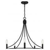 Ashley 5-Bulb Chandelier in Black