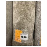 12' x 17.3' Brown Plush Carpet Remnant x 1 Roll