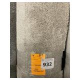 12' x 24.6' Cream Plush Carpet Remnant x 1 Roll