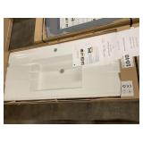 55' White Aquabella Wall Mounted Counter Top Sink