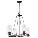 Ashley 4-Bulb Chandelier in Black
