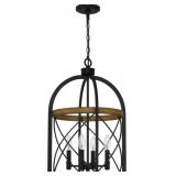 Ashley 4-Bulb Pendant Light in Black