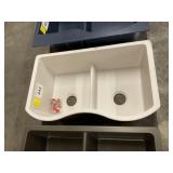 33' x 20' Composite Undermount Dbl. Bowl Sink