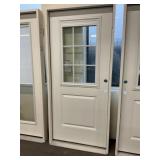 36' x 80' LH Fiberglass 1/2-View Exterior Door
