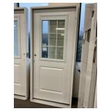 36' x 80' RH Fiberglass 1/2-View Exterior Door