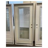 36' x 80' LH Fiberglass FV Exterior Door w/ Blinds