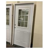 36' x 80' RH Steel 1/2-View 9Lite Ext. Door