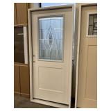 36' x 80' RH Fiberglass 1/2-Deco Exterior Door
