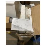 Contemporary Glass-Top Table in White