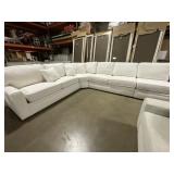 11'9' x 9'9' 6Pc Cross-Hatch Linen Sectional