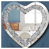 20' x 20' Heart Shaped Silver Mirror