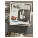 Black+Decker Extra Wide 2-Slice Toaster in Black
