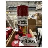 12oz Can of Paint for Plastic Semi-Gloss Red x 4