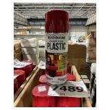 12oz Can of Paint for Plastic Semi-Gloss Red x 4