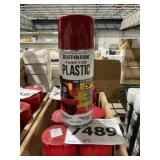 12oz Can of Paint for Plastic Semi-Gloss Red x 4