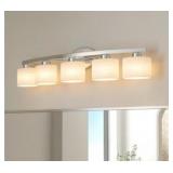 allen+roth 37,5'L 5-Light Vanity Bar in Chrome