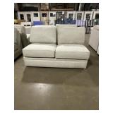 62'L Loveseat in Cross-Hatch Light Gray