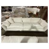 10'L 2-Piece Couch with Arms in White