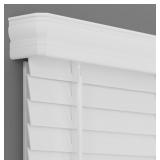 32' x 64' Faux Wood Blinds in White x 4Pcs