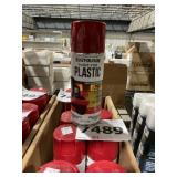 12oz Can of Paint for Plastic Semi-Gloss Red x 4