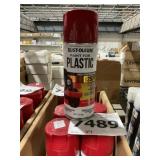 12oz Can of Paint for Plastic Semi-Gloss Red x 4