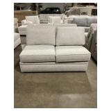 62'L Loveseat in Cross-Hatch Light Gray