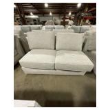 62'L Loveseat in Cross-Hatch Light Gray