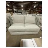 62'L Loveseat in Cross-Hatch Light Gray
