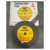 Olympia 10' x 1/8' Masonry Cutting Whls. x5