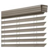 36' x 64' Cordless Faux Wood Blinds in Gray x 2