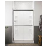 Sterling Frameless Sliding Shower Door in Silver
