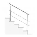 59' x 42' Stainless Steel Staircase Handrail